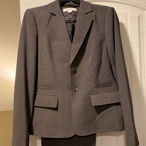 2 piece suit, charcoal gray.  Very nice, NWT.